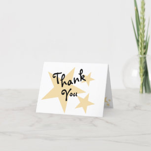 Gold Star sur Carte de remerciements blanc