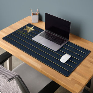 Gold Star sur Navy Blue