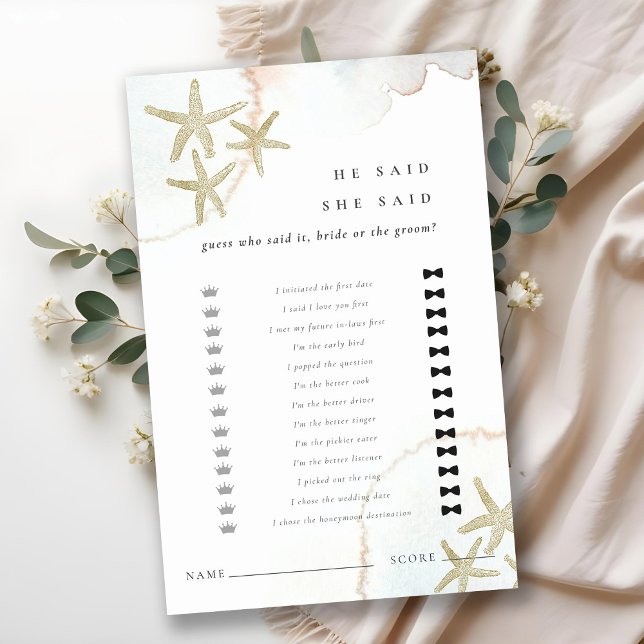 Gold Starfish Il A Dit Qu'Elle A Dit Fête des mari (Créateur téléchargé)