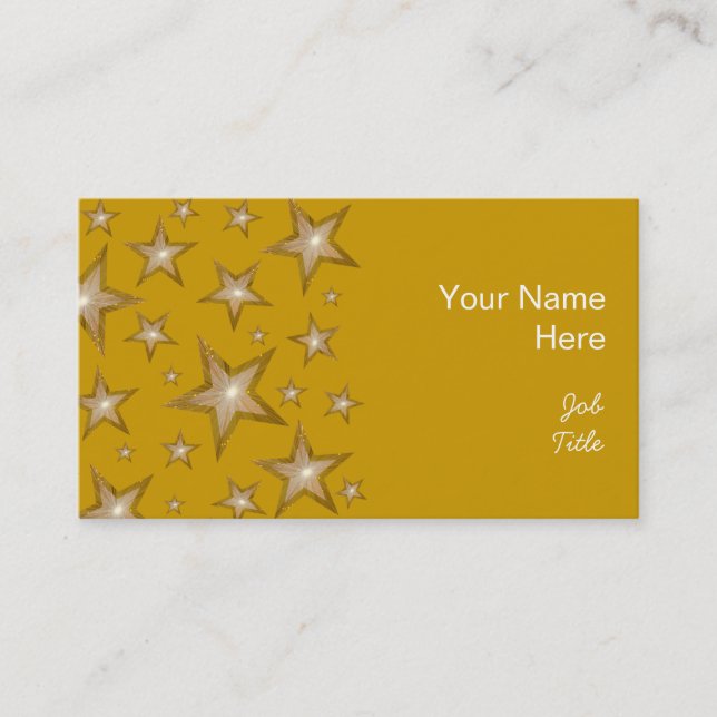 Gold Stars carte de visite côté or (Devant)