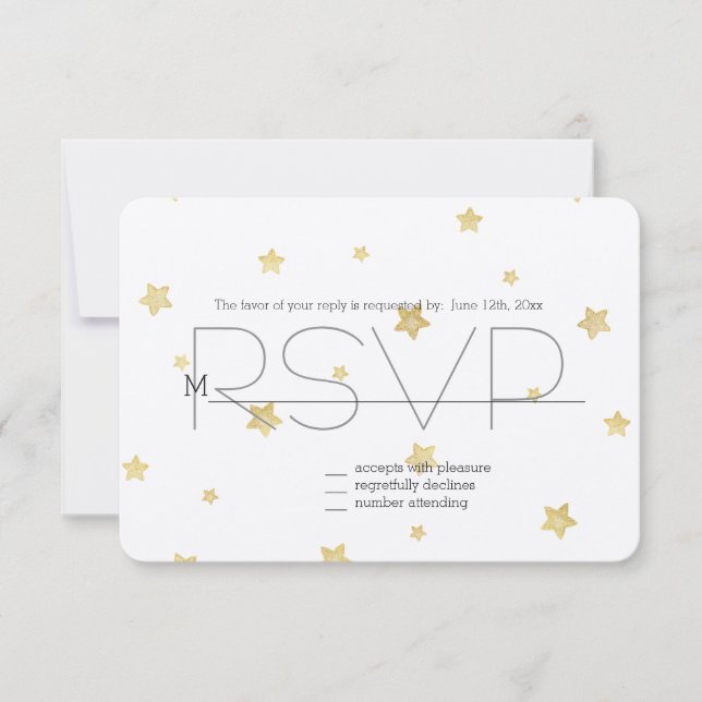 Gold Stars RSVP (Devant)