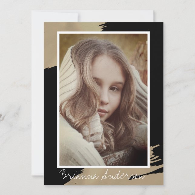 Gold Strokes Black Model Actor 3 Photo Comp Card (Devant)