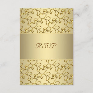 Gold Swirls Gold 50e anniversaire Mariage RSVP