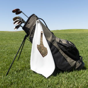 Gold Thor Hammer blanc serviette de golf