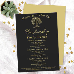 Gold Tree Family Reunion 3 jours Invitation