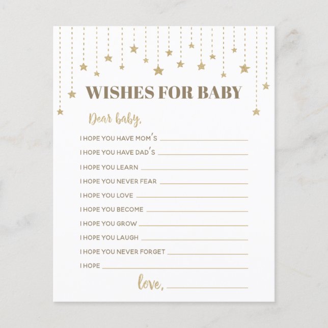 Gold Twinkle Little Star Douche Wis for Baby (Devant)