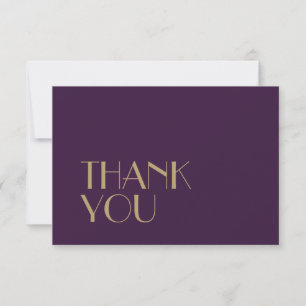 Gold Type Déco Mariage foncé violet  plat Merci