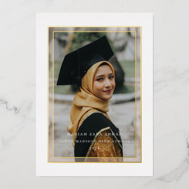 Gold Voir le Faire-part de remplissage frontalier  (Recto)