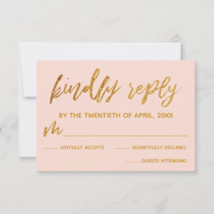 Gold Waves écriture manuscrite rose pâle Réponse