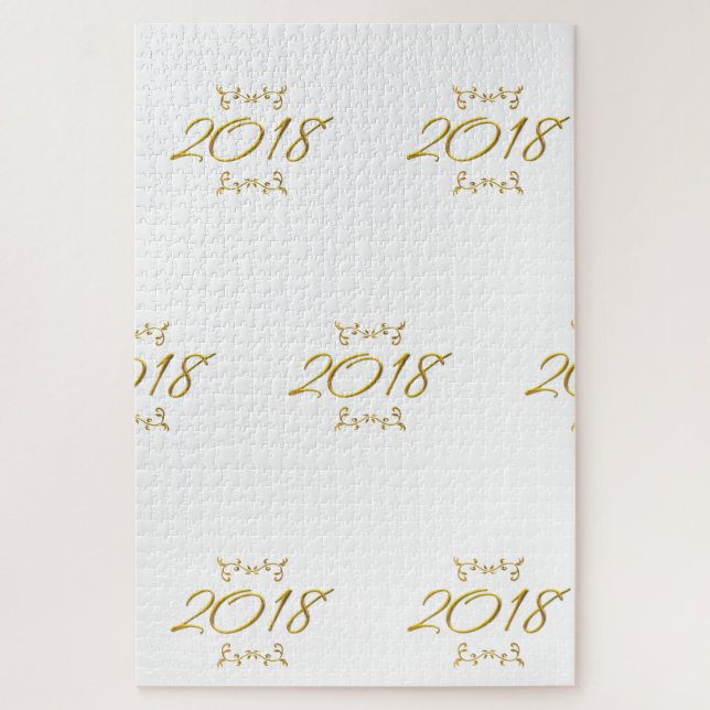 Golden 3-D Look 2018 1014 Piece Puzzle Modèle (Vertical)