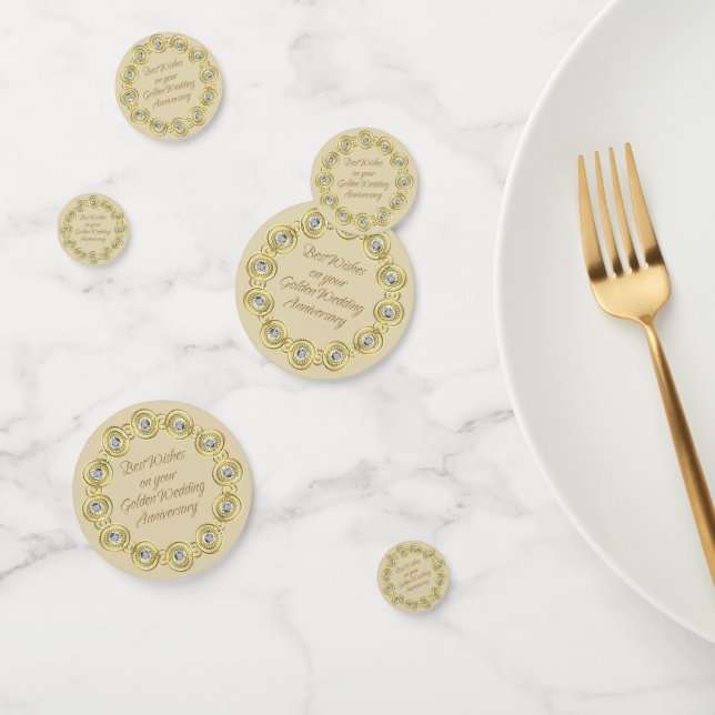 Golden Anniversaire Table Confetti (Groupe)