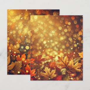 Golden Autumum Feuilles Bokeh papier de la bibliot