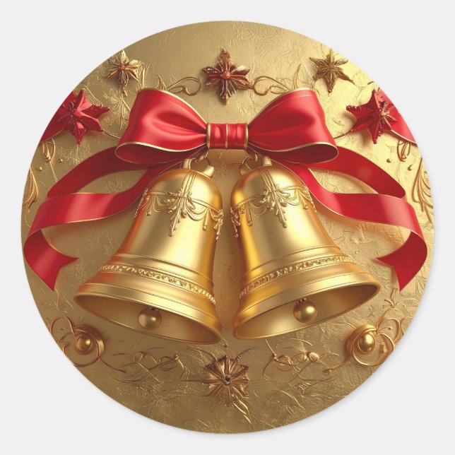 Golden Bells Holiday Sticker (Devant)