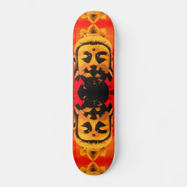 Golden Buddha Head skateboard (Recto)