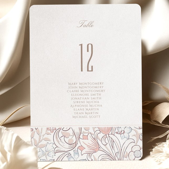 Golden Calla Lily Mariage Numéro de table Carte (Créateur téléchargé)
