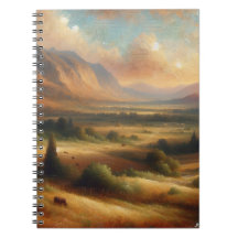Golden Campagne Sunset Scene Carnet