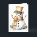 Golden Christmas Holiday Snowman BLANC Cartes<br><div class="desc">Aimez-vous envoyer des cartes pour Noël, les fêtes et vraiment tout l'hiver ? Si c'est le cas, vous aimez probablement les cartes vierges. Vous pouvez les utiliser pour envoyer à quelqu'un une carte pour leur souhaiter un Joyeux Noël ou des Joyeux Jours Fêtes. Vous pouvez également envoyer des cartes pour...</div>