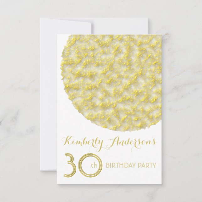 Golden Circle 30th Birthday Party Invitation (Devant)