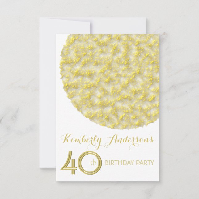 Golden Circle 40th Birthday Party Invitation (Devant)