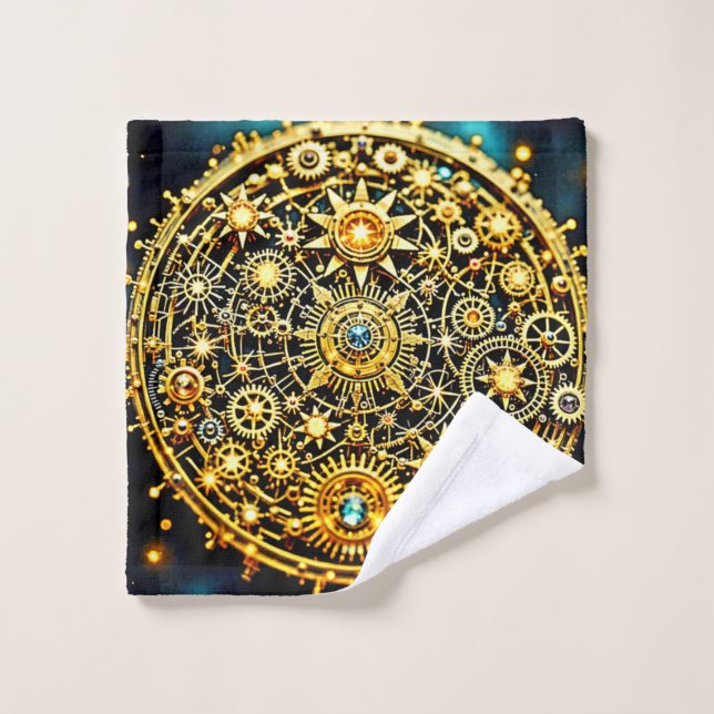 Golden Clockwork Celestial Art (Gant de toilette)