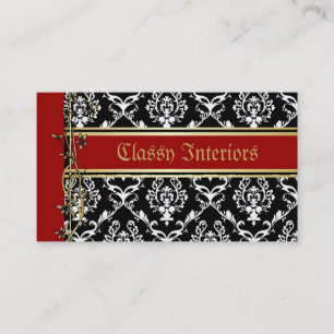 Golden Damask Luxury Custom Cartes de visite