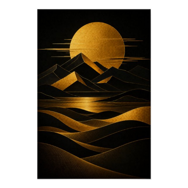 Golden Desert Horizon Poster (Devant)