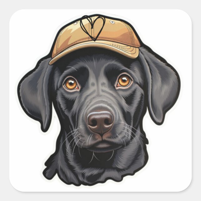Golden Doodle Cap Kids Sticker Design stickers  (Devant)