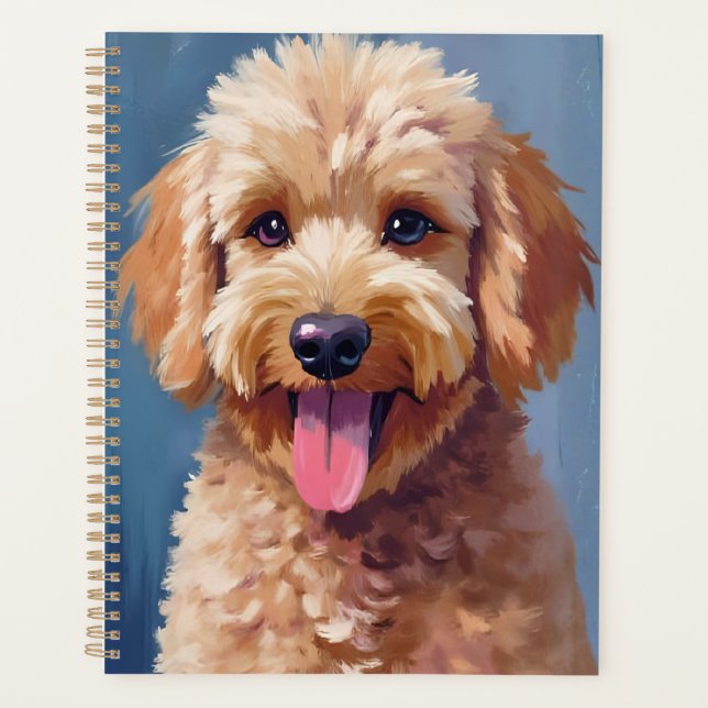 Golden Doodle | Dog Watercolor Painting Pet (Devant)