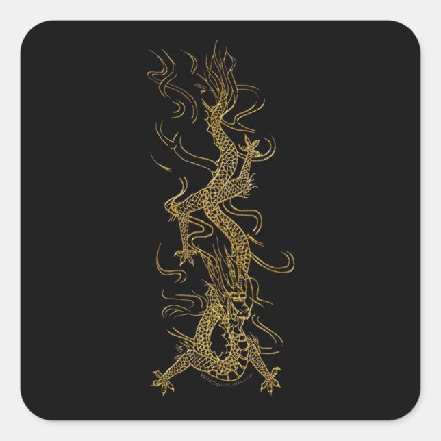 GOLDEN DRAGON Asian Art Sticker Series (Devant)