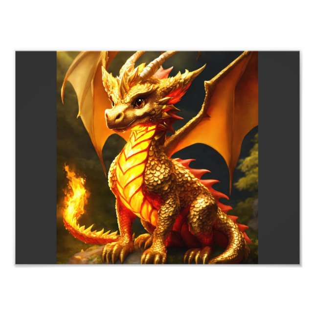 "Golden Dragon Majesty - Photo Enlargissement" (Devant)