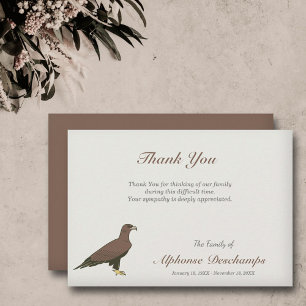 Golden Eagle Funeral Merci Carte Note