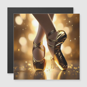 Golden Elegance : Chaussures Ballerina sur Gold Bo