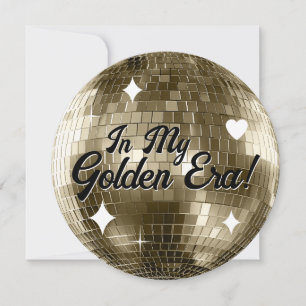 Golden Era Disco Ball Anniversaire Invitation