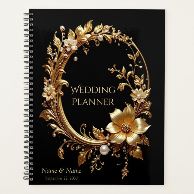 Golden Floral Ornate Frame Planner (Devant)