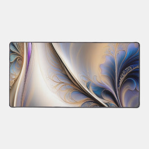 Golden Flow - Art fluide abstrait bleu et or