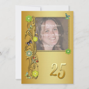 Golden Garden 25e anniversaire invitation de fête