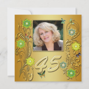 Golden Garden 45e invitation à la fête d'anniversa