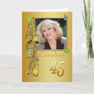 Golden Garden 45th Photo Carte Anniversaire