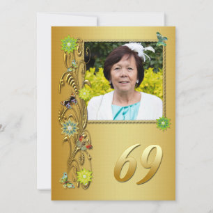 Golden Garden 69e invitation de fête d'anniversair