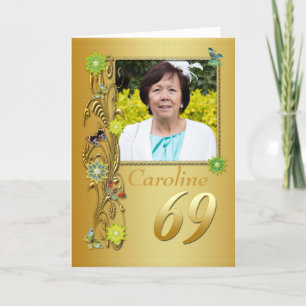 Golden Garden 69th Photo Carte Anniversaire