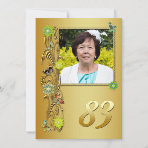 Golden Garden 83ème anniversaire invitation de fêt