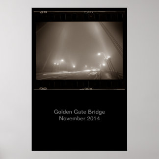 Golden Gate Bridge novembre 2014 Poster quer quer