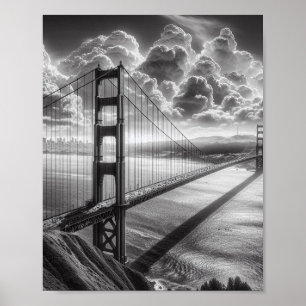 Golden Gate Bridge San Francisco Travel Art Poster