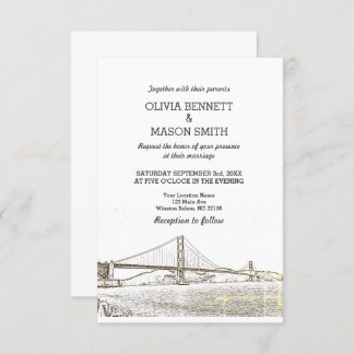 Golden Gate San Francisco Faire-part de mariage