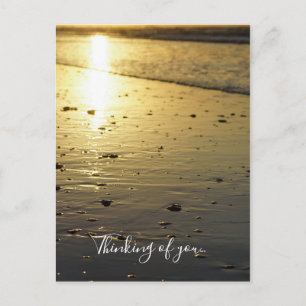 Golden Glassy Sand Penser De Vous Carte Postale