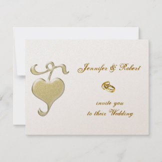 Golden Heart Faire-part de mariage