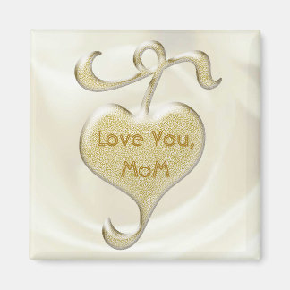 Golden Heart Love You Mom Magnet