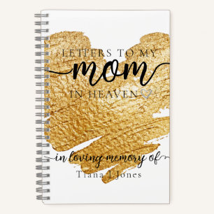 Golden Heart Mom Memorial Grief Sympathie Carnet