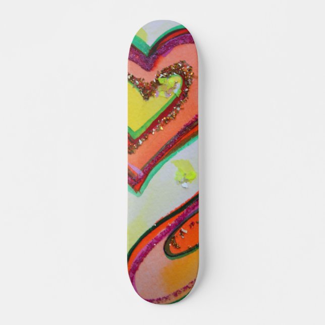 Golden Hearts Skateboard (Devant)