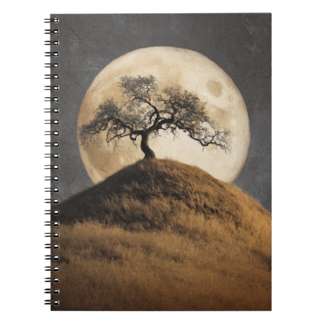 Golden Hill Moonlit Tree Carnet (Devant)